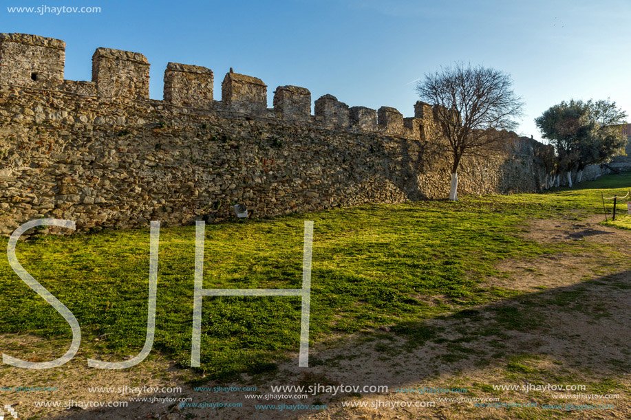 Ruins of fortress in Kavala, East Macedonia and Thrace, Greece