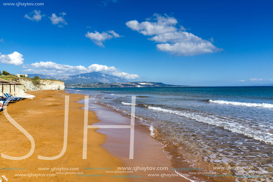 amazing view of Xi Beach,beach with red sand in Kefalonia, Ionian islands, Greece