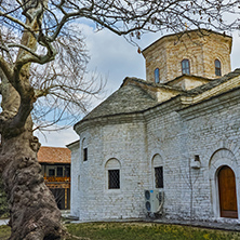 Church St. Petka and venerable tree in Gornovoden monastery St. Kirik and Julita, Asenovgrad,  Plovdiv Region,  Bulgaria