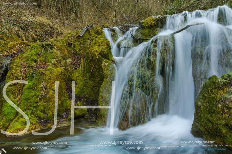 Deep forest Waterfall near village of Bachkovo, Plovdiv region, Bulgaria