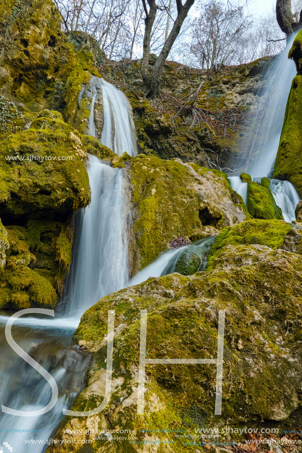 Amazing view of Deep forest Waterfall near village of Bachkovo, Plovdiv region, Bulgaria