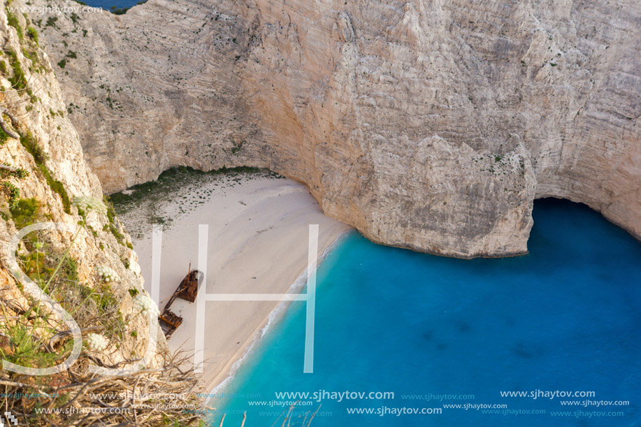 old ship in Navagio Shipwreck beach, Zakynthos, Greece
