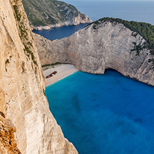 Sunset at Navagio Shipwreck beach, Zakynthos, Greece