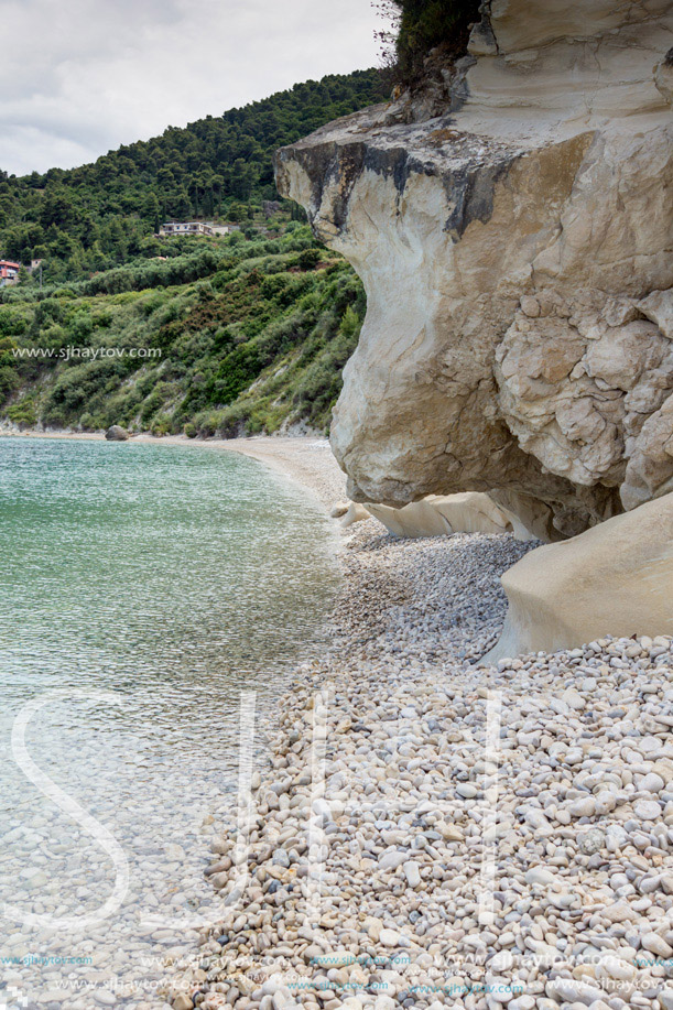Clear waters of marathia beach at Zakynthos island, Greece