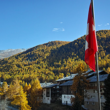 Panoramic view to Zermatt Resort, Canton of Valais, Switzerland
