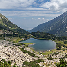 Amazing Panorama of Muratovo lake, Pirin Mountain, Bulgaria