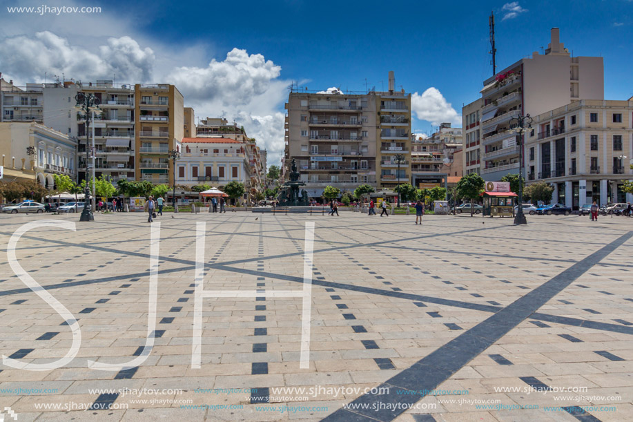 King George I Square in Patras, Peloponnese, Western Greece