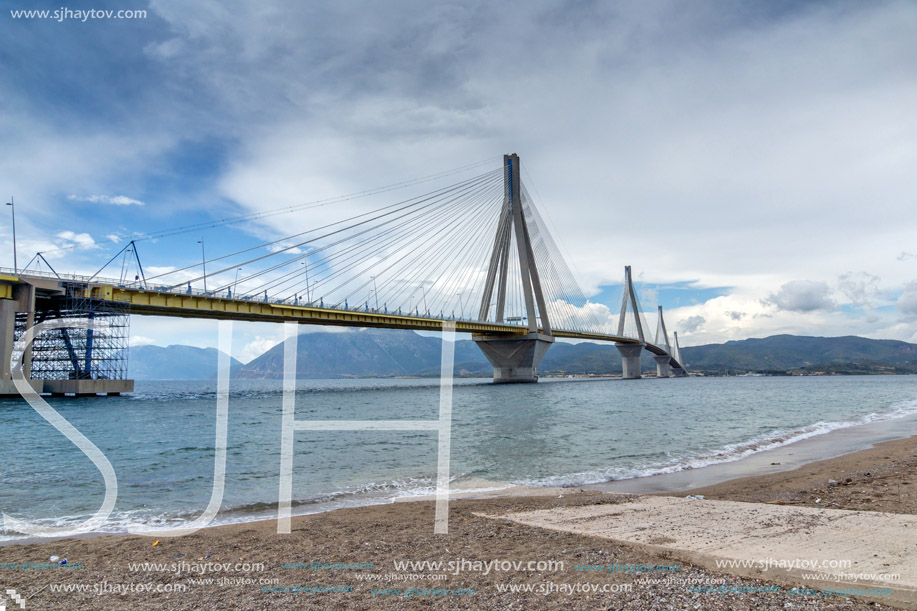 The cable bridge between Rio and Antirrio, Patra, Western Greece