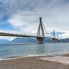 The cable bridge between Rio and Antirrio, Patra, Western Greece