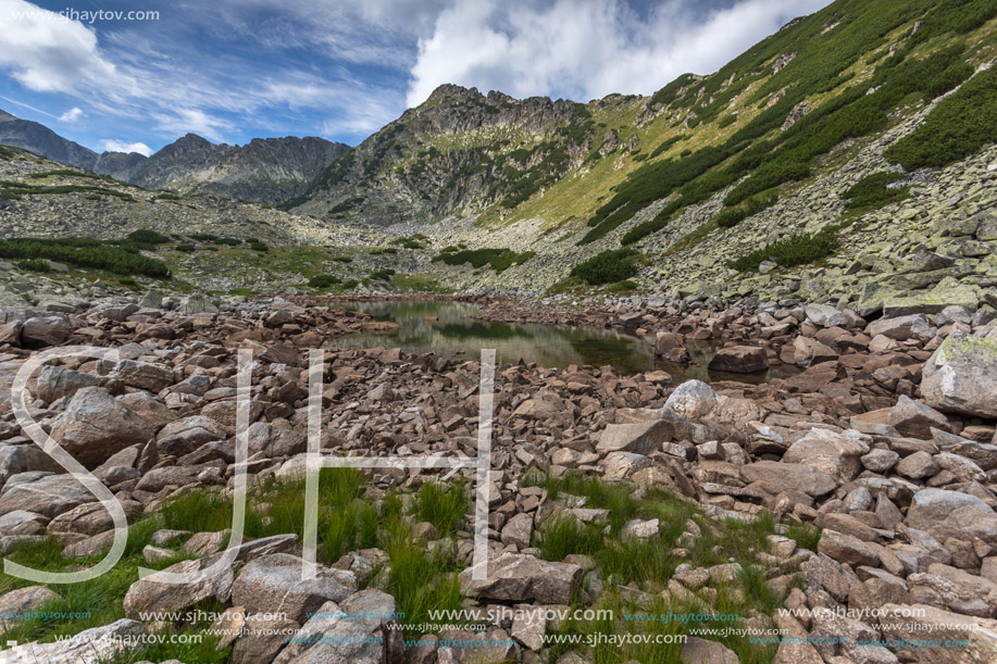 Amazing Panorama of Rocky Hills in Rila mountain, Bulgaria
