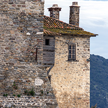 Windows of Medieval tower in  Ouranopoli, Athos, Chalkidiki, Central Macedonia, Greece