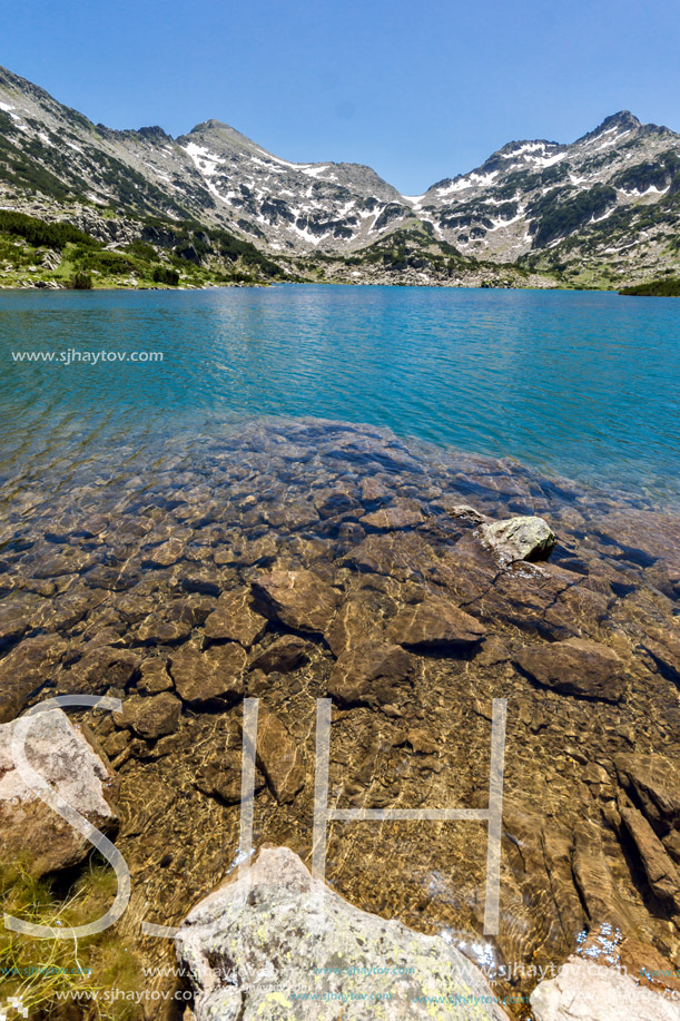 Panoramic view of Popovo lake, Pirin Mountain, Bulgaria