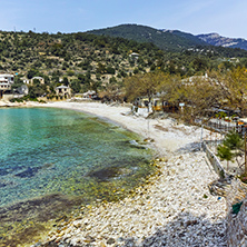Amazing Panorama to village and beach of Aliki,Thassos island,  East Macedonia and Thrace, Greece