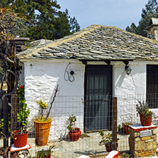 Old stone house in village of Aliki,Thassos island,  East Macedonia and Thrace, Greece
