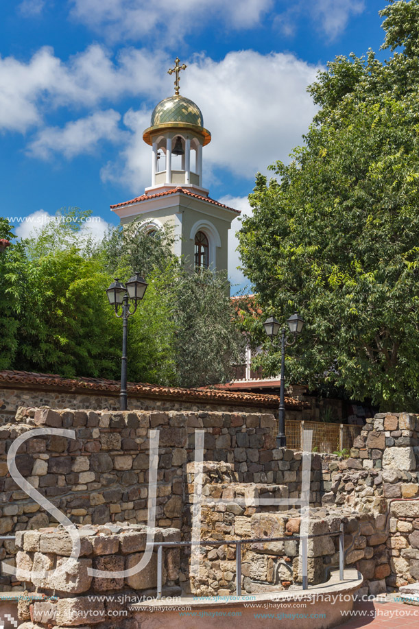 Ruins of from Ancient Sozopol and the church of St. George, Bulgaria