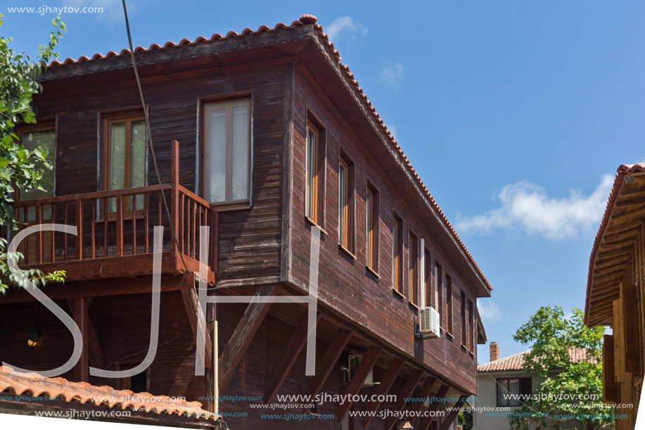 wooden Old house in Sozopol Town, Burgas Region, Bulgaria