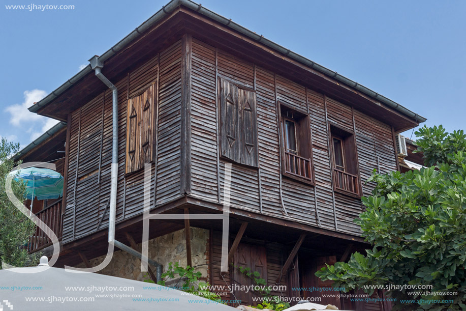 wooden Old house in Sozopol Town, Burgas Region, Bulgaria