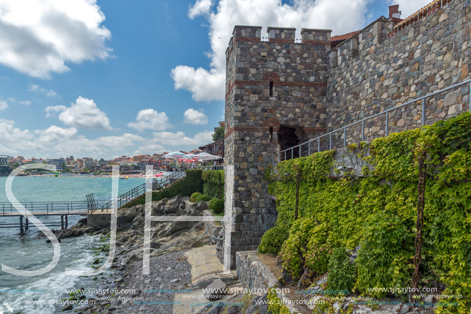 Gate in ancient fortifications and old town of Sozopol, Burgas Region, Bulgaria