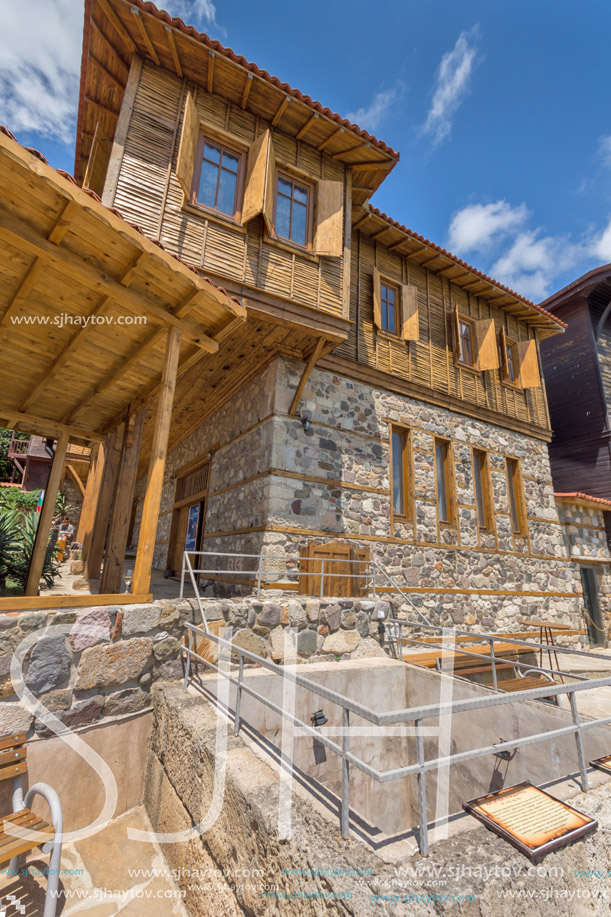 Building of eighteenth century of Ethnographic Museum in old town of Sozopol, Burgas Region, Bulgaria