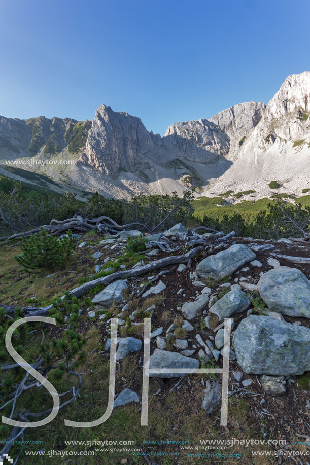 Amazing view of rocks near Sinanitsa peak, Pirin Mountain, Bulgaria