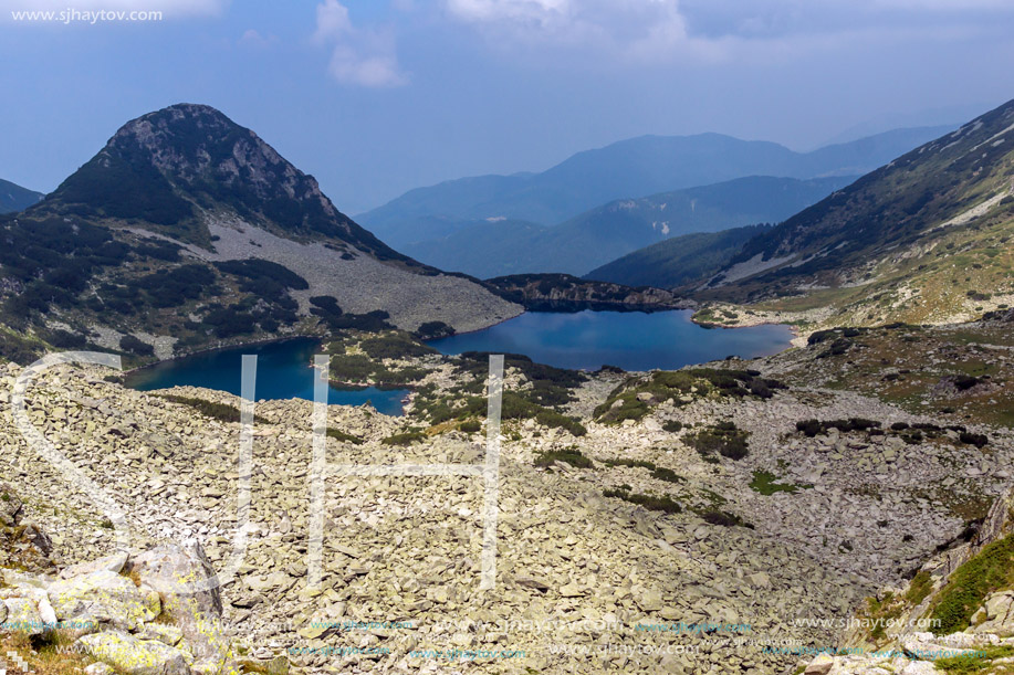 Panoramic view of  Gergiyski lakes,  Pirin Mountain, Bulgaria