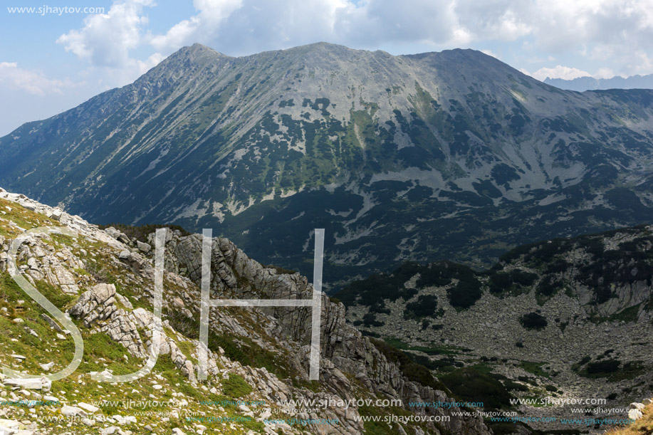 View From Banderitsa pass to Todorka peak,  Pirin Mountain, Bulgaria
