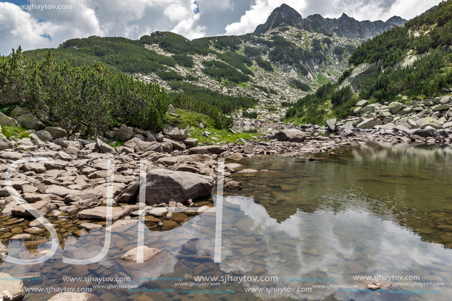 Amazing view of Rocky peaks and Upper  Muratovo lake, Pirin Mountain, Bulgaria