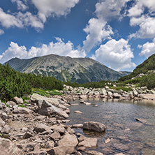 Upper Muratovo lake and Todorka peak, Pirin Mountain, Bulgaria