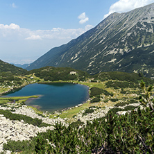 Amazing Panorama of Muratovo lake, Pirin Mountain, Bulgaria