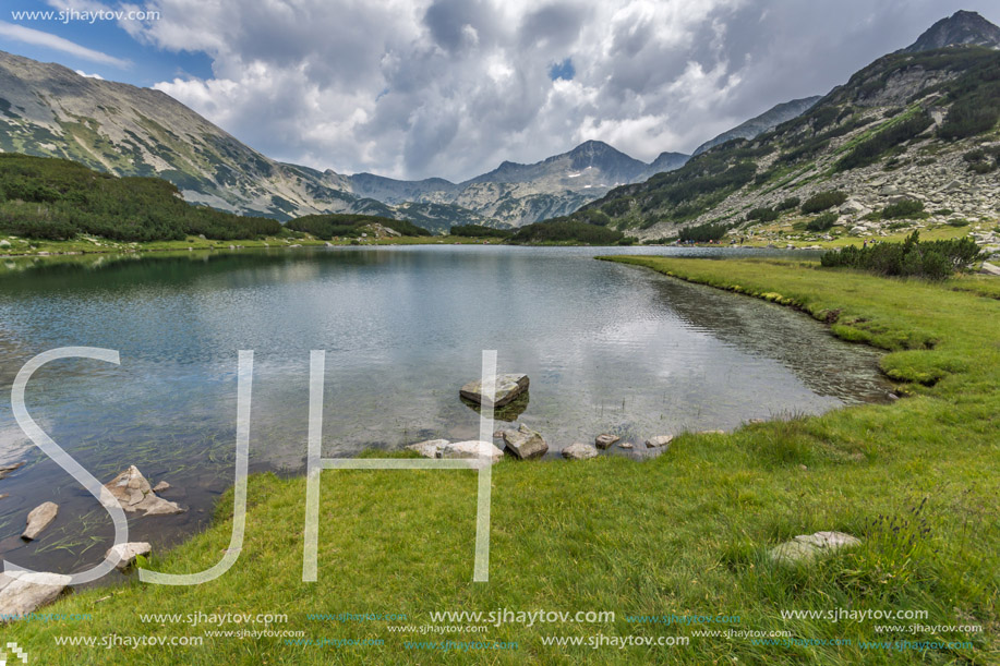 Dark Clouds over Banderishki chukar peak and Muratovo lake, Pirin Mountain, Bulgaria