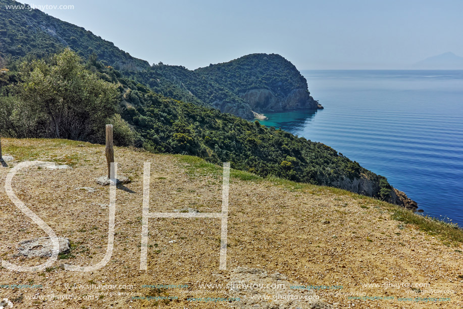 Coastline in Thassos island, East Macedonia and Thrace, Greece