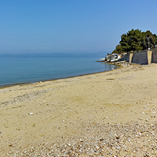 Panorama of Beach of Skala Kallirachis, Thassos island, East Macedonia and Thrace, Greece