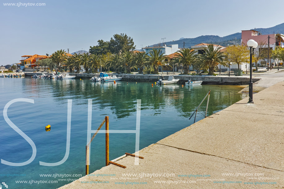 Amazing Panorama with Port of Skala Sotiros, Thassos island, East Macedonia and Thrace, Greece