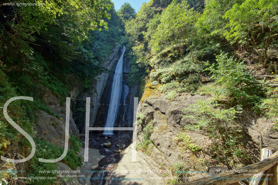 Panorama of Smolare waterfall - The highest waterfall in Republic of Macedonia, Strumica Region