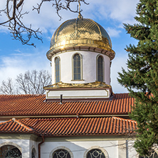 Amazing Panorama and Golden Dome of The Fish Church, St. Mary the Annunciation, Asenovgrad,  Plovdiv Region, Bulgaria