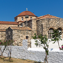 Back view of Church of Panagia Ekatontapiliani in Parikia, Paros island, Cyclades, Greece