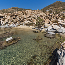 Blue Waters and  rock formations of kolymbithres beach, Paros island, Cyclades, Greece