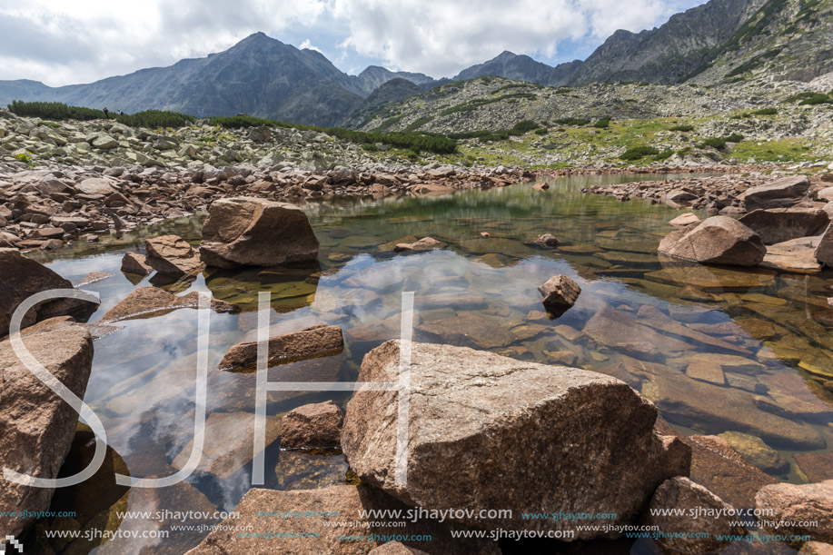 Clouds over Musala peak and  Musalenski lakes,  Rila mountain, Bulgaria