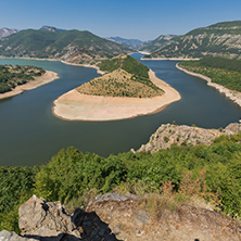 Amazing Panorama of Arda River meander and Kardzhali Reservoir, Bulgaria