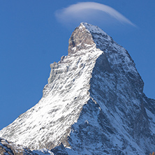 Winter view of mount Matterhorn, Canton of Valais, Alps, Switzerland