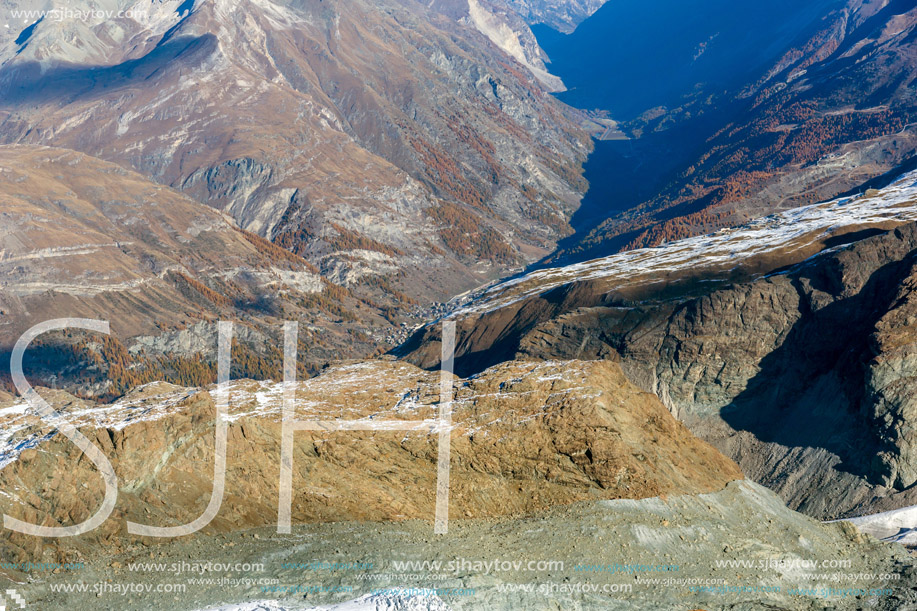 Autumn landscape of Swiss Alps and Zermatt, Switzerland