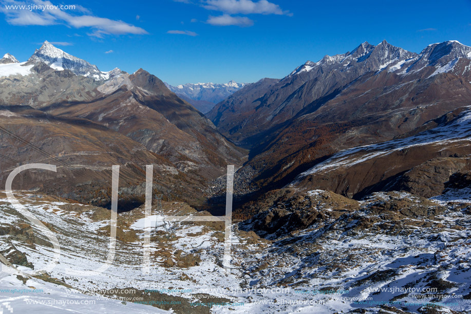 Amazing landscape of Swiss Alps and Zermatt, Switzerland