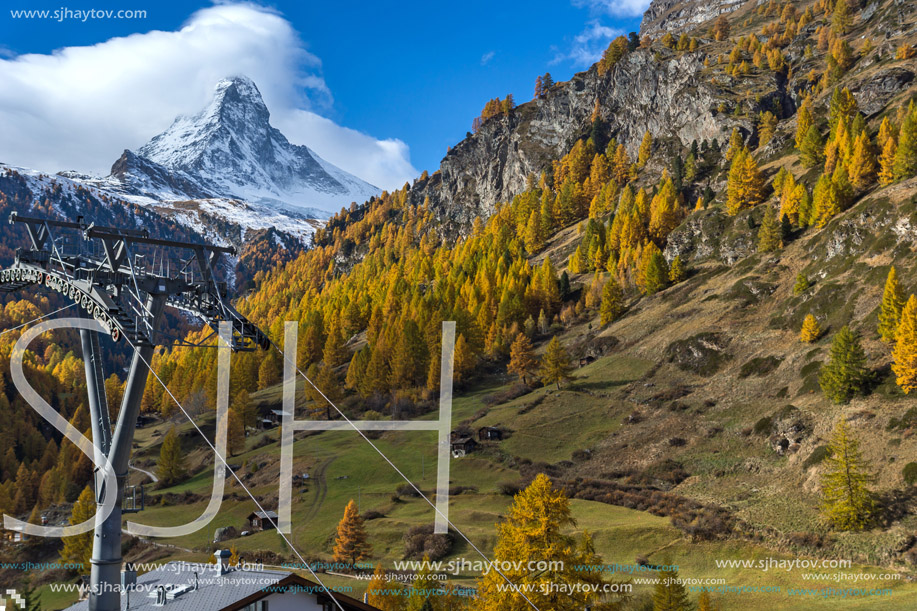 Amazing Panorama of Mount Pilatus and Lake Lucerne covered with frog, Alps, Switzerland