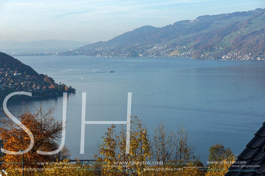 Amazing view of Lake Thun, Canton of Bern, Switzerland