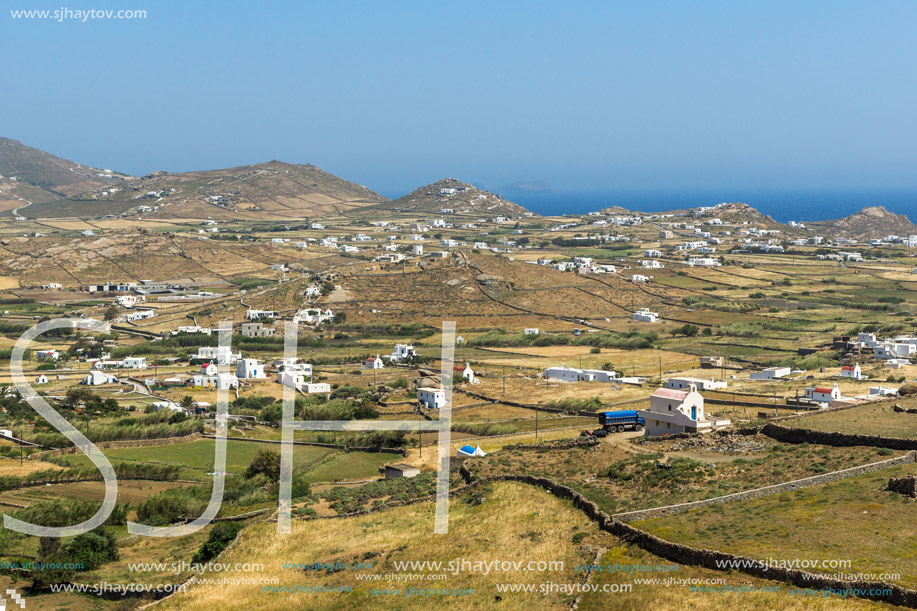 Amazing panorama of island of  Mykonos, Cyclades, Greece