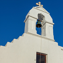 White orthodox church in Mykonos, Cyclades Islands, Greece