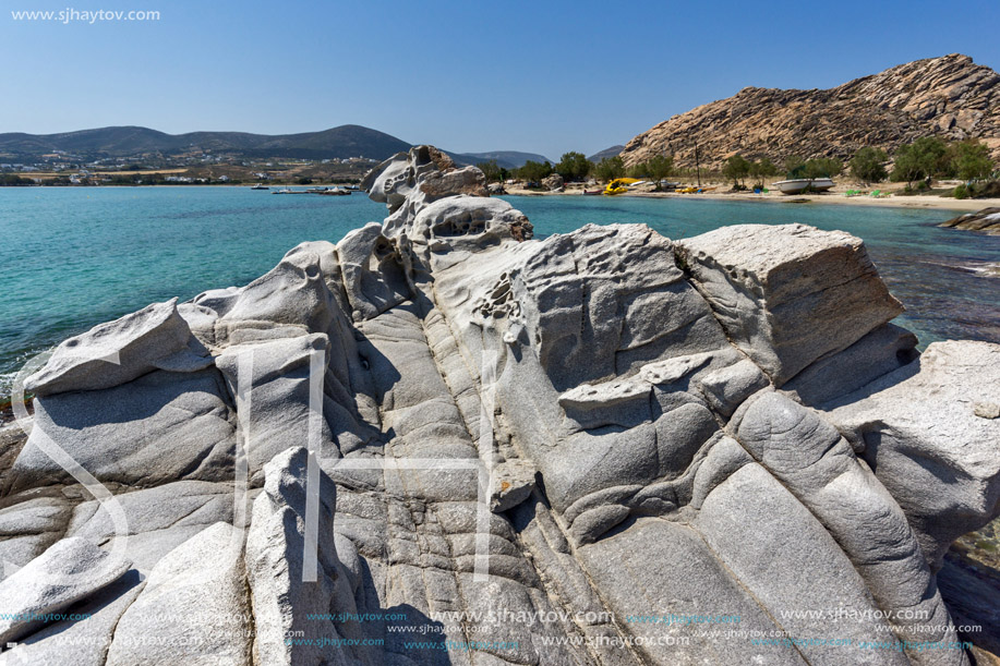 Amazing rock formations in kolymbithres beach, Paros island, Cyclades, Greece