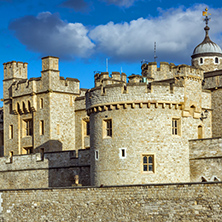 Last Rays of sun over Historic Tower of London, England, Great Britain