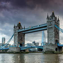 Sunset view of Tower Bridge in London, England, United Kingdom