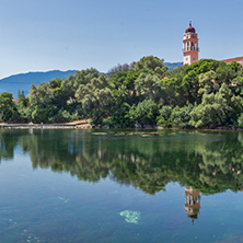 Amazing landscape of karavomilos lake, Kefalonia, Ionian islands, Greece